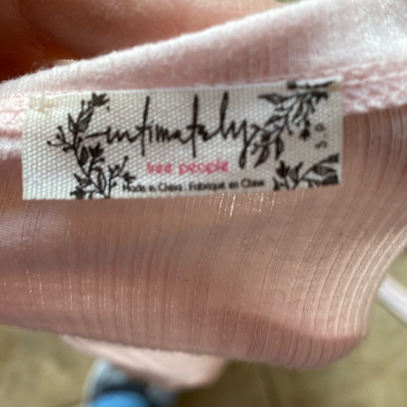 Free People Intimatelt Small Pink Fauc Wrap Side Tie Bell Sleeve Crop Top. - Picture 4 of 5